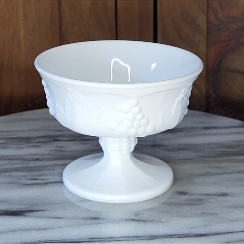 Milk Glass Parfait Dish
